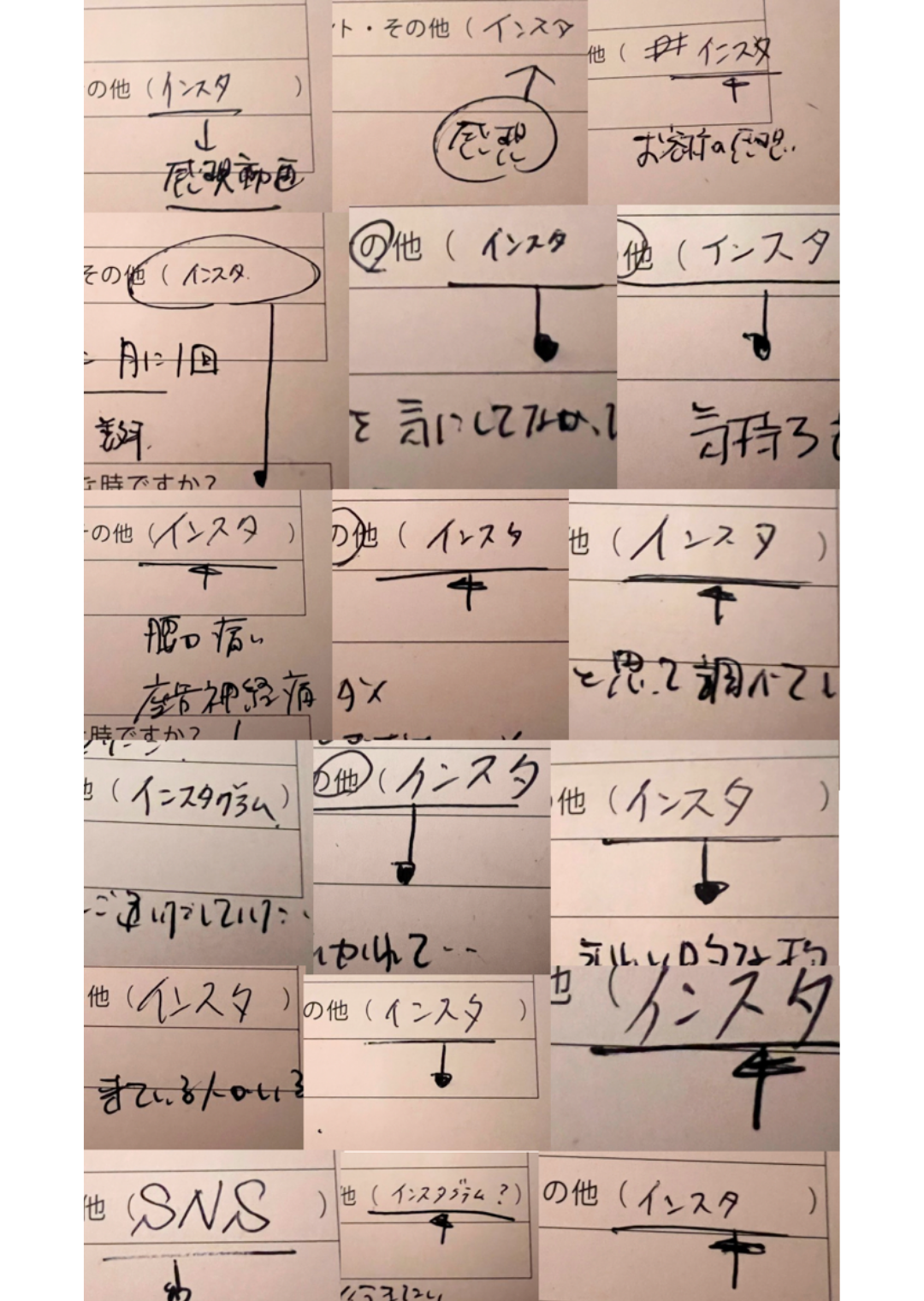 来店理由のアンケート